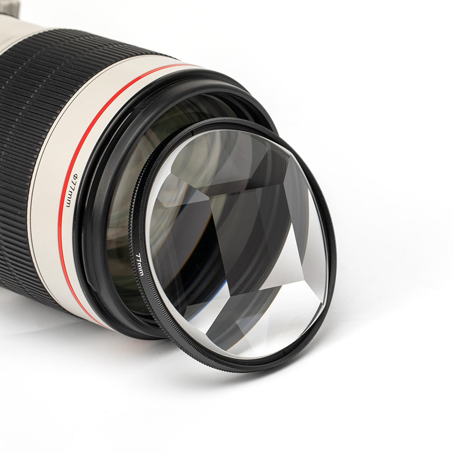 foto espiral efecto Filtro 77mm Filtro para cámara Lentes Accesorios - Blanco - Ver 1