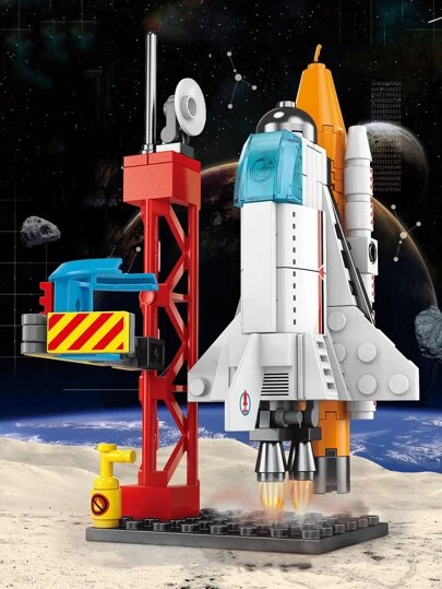 1set Small Particle Building Blocks Spacecraft Combination Toy For Boys