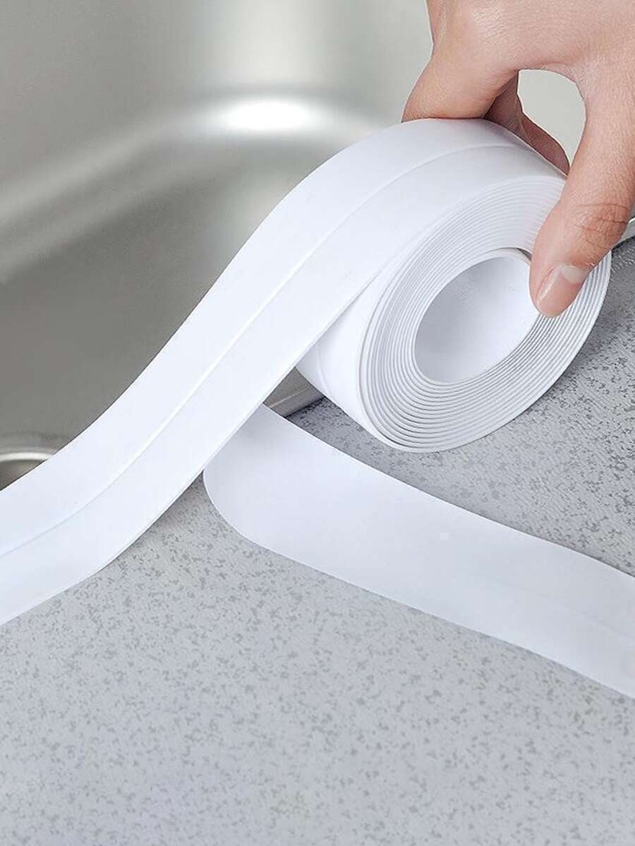 Kitchen & Bathroom Waterproof And Anti-mould Sealing Tape, Wall Border Line Sticker For Toilet/corner Tile Gap - White - View 1