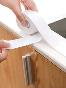 Kitchen & Bathroom Waterproof And Anti-mould Sealing Tape, Wall Border Line Sticker For Toilet/corner Tile Gap - White - View 4