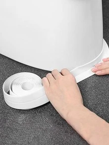 Kitchen & Bathroom Waterproof And Anti-mould Sealing Tape, Wall Border Line Sticker For Toilet/corner Tile Gap - White - View 2