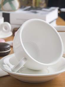 咖啡杯碟套裝 - 白色 - 查看 4