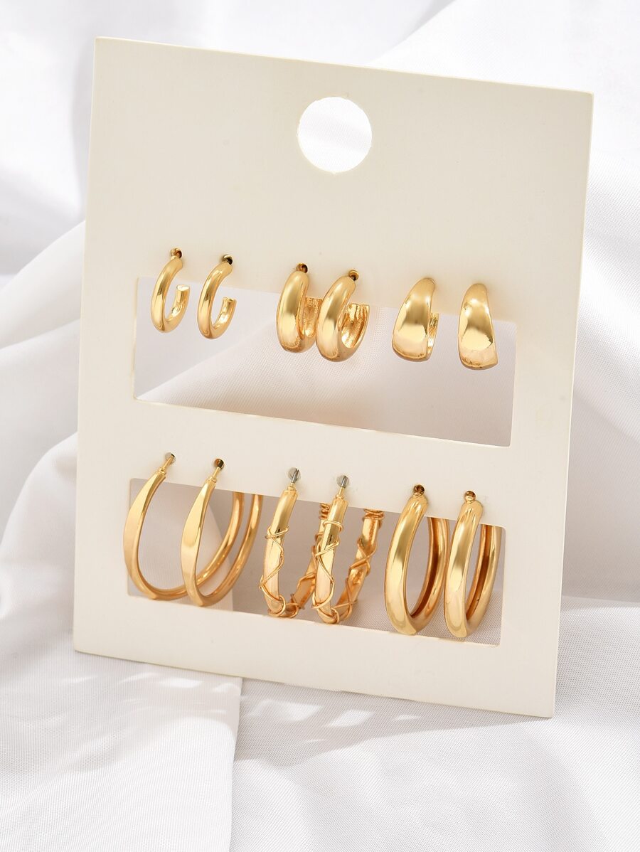 12入組小C形經典耳環套裝