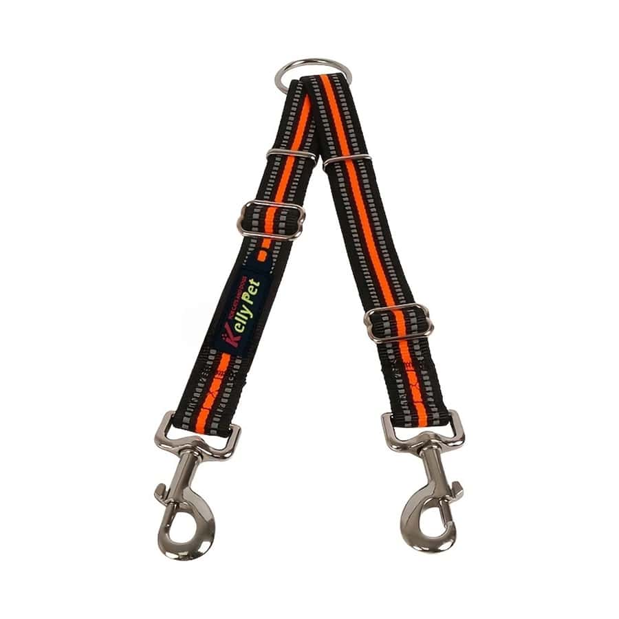 1pc Reflective Double Dog Leash - Orange - Orange - View 1