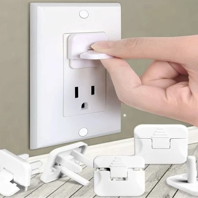 Cubierta de enchufe estándar estadounidense con asa oculta para evitar que el bebé toque y proteja el enchufe eléctrico, decoraciones y regalos para baby shower y familia