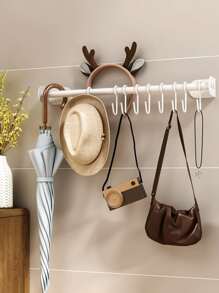 Gancho Estante montado en la pared Utensilio de cocina colgante almacenamiento estante para Cucharas , Espátulas con - Blanco - Ver 4