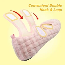 极致柔软家居拖鞋 - 男女通用宽版，可调节带子，轻便，舒适橡胶防滑鞋底，完美的袜子拖鞋，适合室内/室外舒适