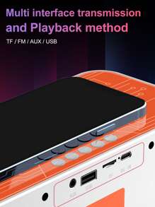 Multicolor Portable Wireless Speaker - Orange - View 5
