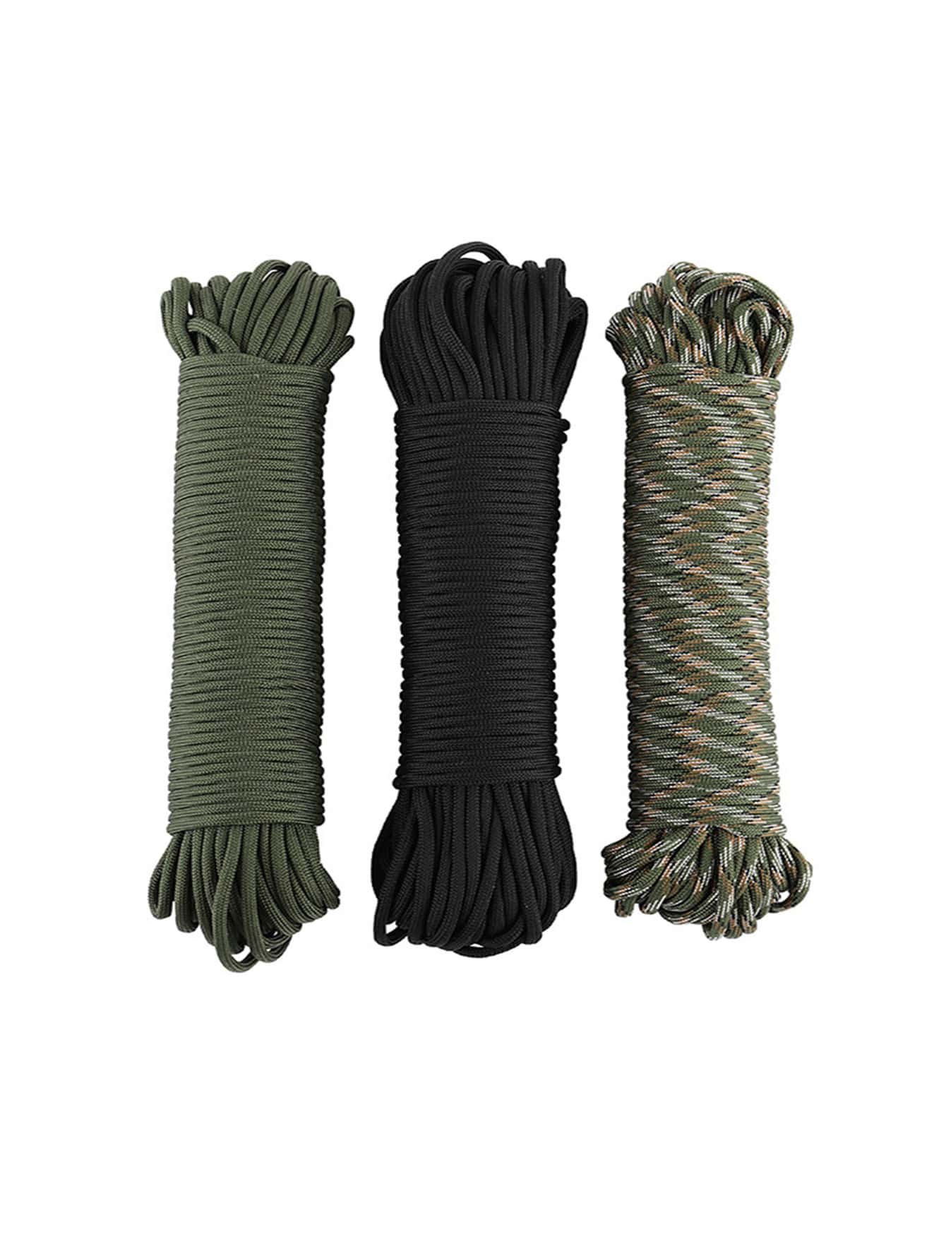 7-Core 4mm Outdoor Multi-Functional Climbing Parachute Cord, Parachute Cord, Rescue Equipment Safety Rope For Paratrooper, 31m, For Camping And Hiking Activities Camping Stuff - Black - View 1
