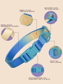 1 Miếng Hợp kim kẽm Hình chữ D Vòng cổ chó Với Có màu sắc Khóa Và Đầy màu sắc Dệt Dây đeo - Nhiều màu - Xem 3