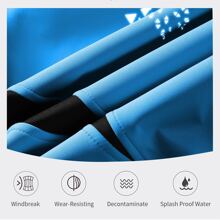 Waterproof Fleece Warm Cycling Jacket For Men, Windproof Thickened Bike Coat - Blue - View 3