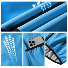 Waterproof Fleece Warm Cycling Jacket For Men, Windproof Thickened Bike Coat - Blue - View 8