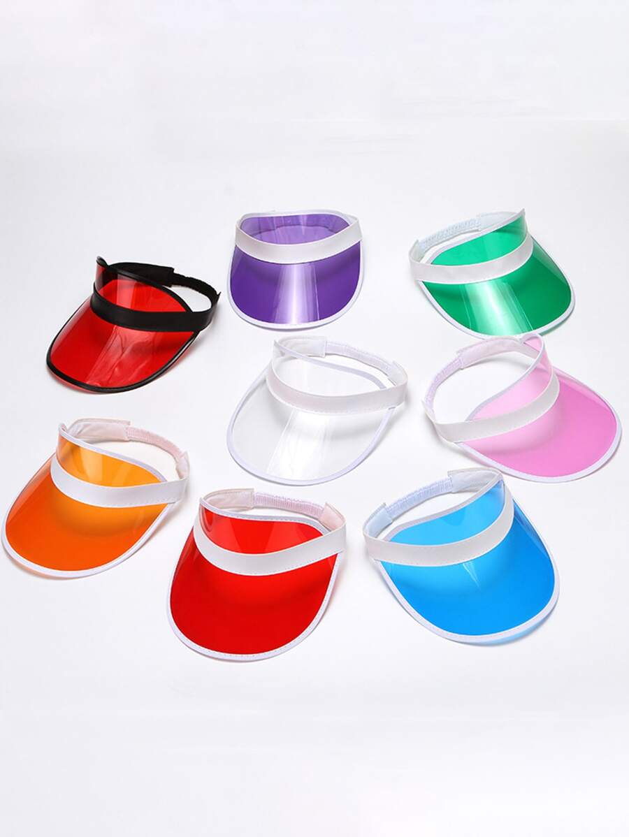 1pc Women Clear Visor Hat For Outdoor - Clear - View 1