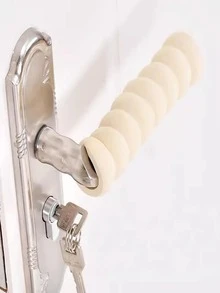 Spiral Type Safety Door Handle Cover With Eva Door Knob Protector Pad - White - View 2