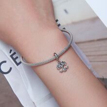 WOSTU 1入組復古925純銀生命之樹吊墜復古珠子適合原始DIY手環項鍊S925珠寶製作