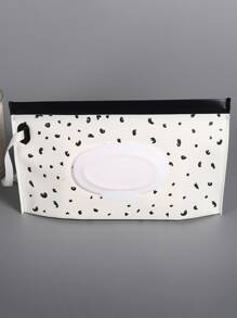 1pc Letter Graphic Tissue Storage Bag For Home Kitchen Bedroom Living Room Dining Room, Home Decoration Accessories, Decorative Box,Women Wedding Gift,Summer Travel Holiday Festival Must-Have - Black and White - View 2