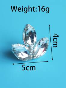 Màu bạc To lớn Nhẫn kim cương giả - Bạc - Xem 3