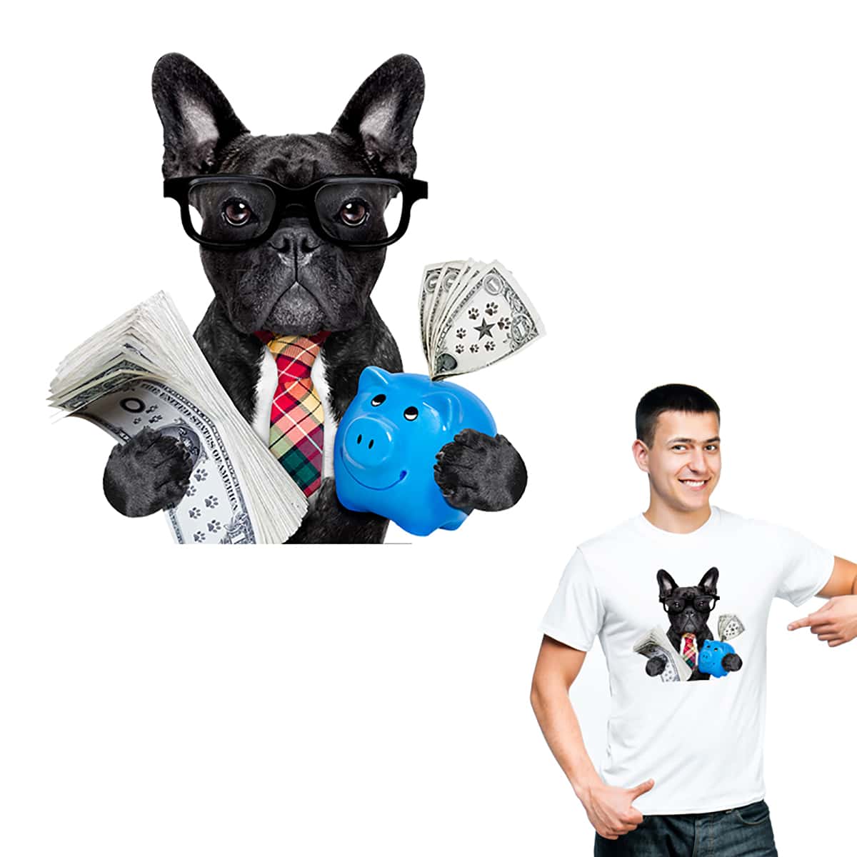 1 Pegatina De Transferencia De Calor Con Estampado De Perro Bonito Para Personalizar Ropa, Diseño De Beagle De Boxeo De Animales De Dibujos Animados, Resistente Al Agua Y Duradero - C4 - Ver 1