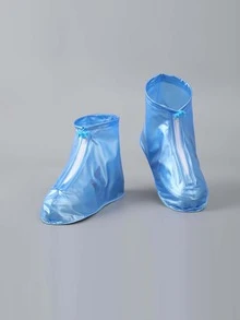 1 Giày Đi Mưa Chống Thấm Nước Dày Chống Trơn Trượt (Đế Ngẫu Nhiên) - Màu xanh lam - Xem 5