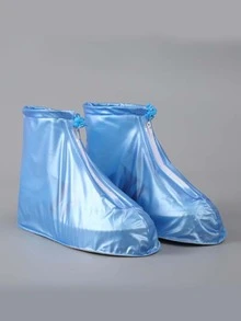 1 Giày Đi Mưa Chống Thấm Nước Dày Chống Trơn Trượt (Đế Ngẫu Nhiên) - Màu xanh lam - Xem 6