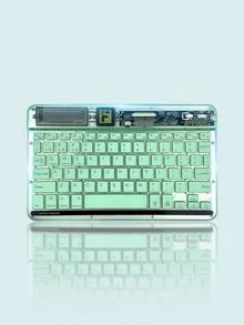 Green WiFi Portable Rechargeable Wireless Keyboard - Green - View 2
