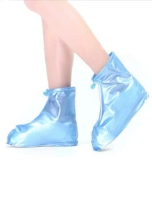 1 Giày Đi Mưa Chống Thấm Nước Dày Chống Trơn Trượt (Đế Ngẫu Nhiên) - Màu xanh lam - Xem 3