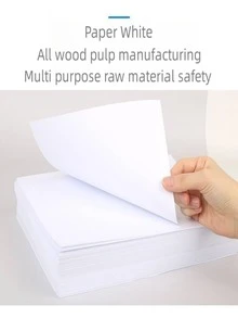 100 hojas A4 doble faz impresión papel - Blanco - Ver 6