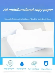 100 hojas A4 doble faz impresión papel - Blanco - Ver 7