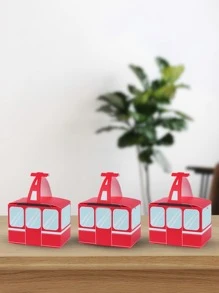5pcs/set Cable Car Fun Blind Box & Fine Cordage, Decorative Banners For Birthday Holiday Party, Gift Wrapping Supplies Paper Gift Box Candy Box - Multicolor - View 2