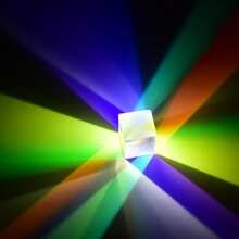 Cube Prism For Science, Photography And Hex Prism For Home Decoration, Glass Prism For Teaching, Colorful Light Cube Prism - 28mm - View 1