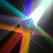 Cube Prism For Science, Photography And Hex Prism For Home Decoration, Glass Prism For Teaching, Colorful Light Cube Prism - 28mm - View 2