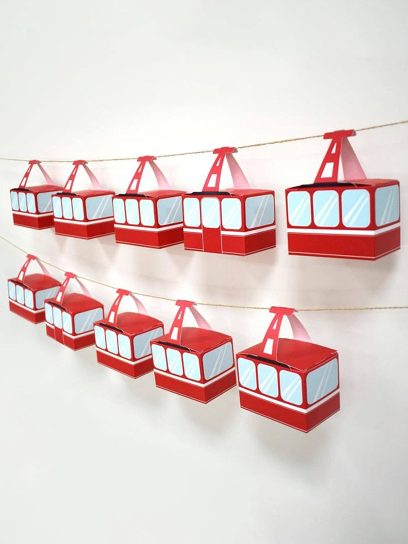 5pcs/set Cable Car Fun Blind Box & Fine Cordage, Decorative Banners For Birthday Holiday Party, Gift Wrapping Supplies Paper Gift Box Candy Box - Multicolor - View 1