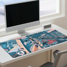 1pc 30x60cm Smooth Surface Rubber Base Waterproof Anti-slip Mouse Pad With Fantastic Undersea World Pattern, Rectangle, For Office, Home, Gaming, Computer Keyboard - Multicolor - View 3