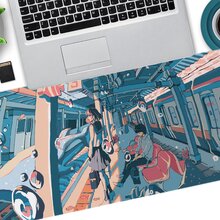 1pc 30x60cm Smooth Surface Rubber Base Waterproof Anti-slip Mouse Pad With Fantastic Undersea World Pattern, Rectangle, For Office, Home, Gaming, Computer Keyboard - Multicolor - View 5