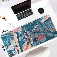 1pc 30x60cm Smooth Surface Rubber Base Waterproof Anti-slip Mouse Pad With Fantastic Undersea World Pattern, Rectangle, For Office, Home, Gaming, Computer Keyboard - Multicolor - View 6