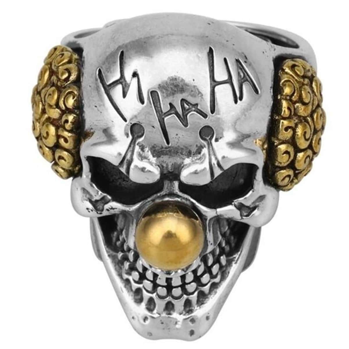 1 pieza Anillo guay & personalizado bufón de cráneo para de hombres uso diario