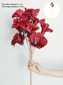 1 rama Flor artificial - Rojo - Ver 2