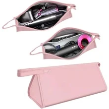 1pc Travel Case For  Airwrap Styler/Shark Flexstyle, Portable Carrying Case For  Supersonic Hair Dryer, Waterproof Anti-Scratch Dustproof Shockproof Protection Organizer Travel Storage Bag - Pink - View 1