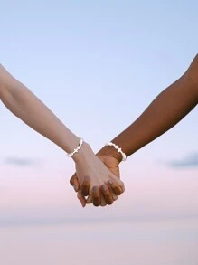 男女通用十字架手链 - 8毫米天然水晶疗愈手链，半宝石珠子弹性手链，附赠祈祷卡，基督教礼物 - 彩色 - 查看 4