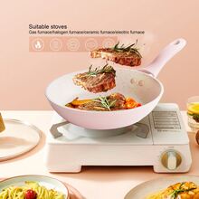 ABKOK Maifan Stone Non-stick Multipurpose Pot For Supplementary Food, Mini Soup, Stir Fry, Fry - Pink - View 5