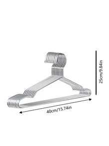 5pcs Stainless Steel Clothes Hanger For Home Drying Clothes - Silver - View 7