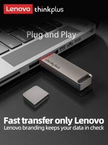 Lenovo 聯想 USB 隨身碟 3.1 32GB 64GB 128GB 筆式驅動器，USB 棒 256GB 高速閃存驅動器防水內存 USB 棒兼容 Android PC Type C - 灰色 - 查看 4