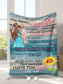 1pc High-definition Digital Printed Flannel Blanket - 彩色 - 查看 1