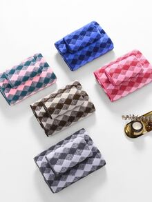 1 条浴巾，多种颜色，简约图案，由涤纶纤维制成，70*140 厘米或手巾 34*75 厘米，吸水速干柔软，适合成人、男女，所有季节，适用于浴室、酒店、健身房、旅行、派对、节日礼物 - 黑與白 - 查看 4