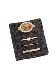 4入組/套合金水鑽聖母瑪利亞幸運錶帶吊飾裝飾環兼容 Apple 錶帶配件兼容 Galaxy 錶帶系列吊飾 - 彩色 - 查看 5