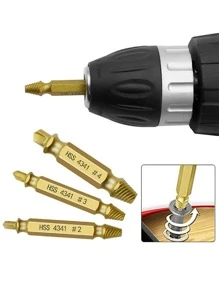 Vỡ Đinh ốc Bộ Đầu đôi Đinh ốc HSS Vỡ Đinh ốc Tốc độ Mũi khoan Công cụ Đối với Vỡ Bolt Để loại bỏ Gia đình Sửa chữa Công cụ - Bạc - Xem 5