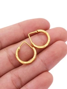 镀金小耳环，耳环价格，耳环，耳环配饰，女士/女孩珠宝礼物 - 金色 - 查看 13