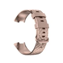 Universal Tpu Silicone Buckle Strap For Fitbit Charge 4/3/3 Se, Available In Multiple Sizes - Rose Gold - View 3