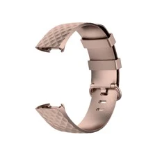 Universal Tpu Silicone Buckle Strap For Fitbit Charge 4/3/3 Se, Available In Multiple Sizes - Rose Gold - View 2