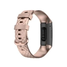 Universal Tpu Silicone Buckle Strap For Fitbit Charge 4/3/3 Se, Available In Multiple Sizes - Rose Gold - View 5